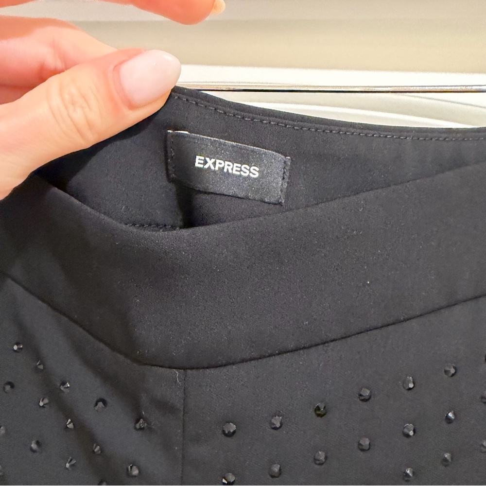 Express Black Rhinestone Pant - Picture 7 of 10